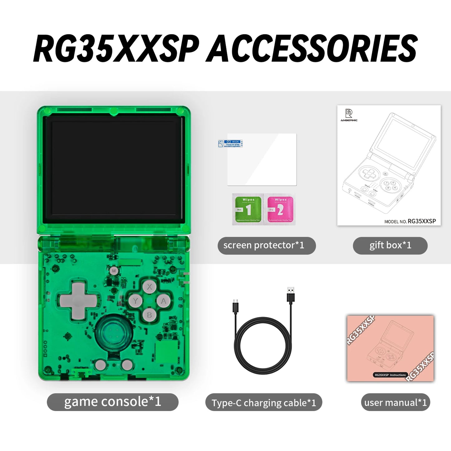 RG35XXSP Fold Handheld Game Consoles 3.5 Inch 640*480 IPS Screen 3300mAh Linux System HDMI-TV Output Retro Video Game Player