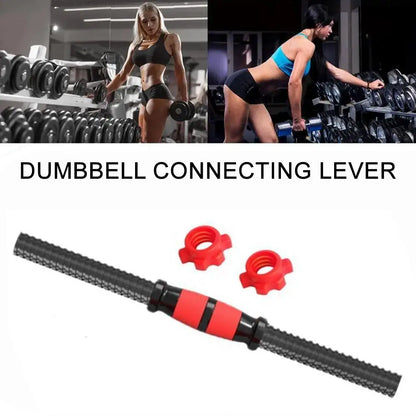 Threaded Dumbbell Handle Bar Extension Bar Set Adjustable Dumbbell Bars For Weight Lifting Home Gym Fitness Exercise Weights Bar