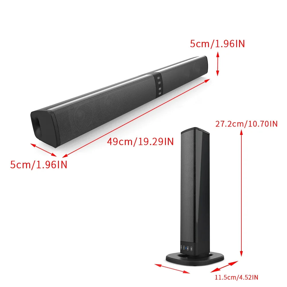 Powerful Soundbar Sound Radio Blaster Bar Audio TV PC Computer Subwoofer Wireless  Home Theater Speaker