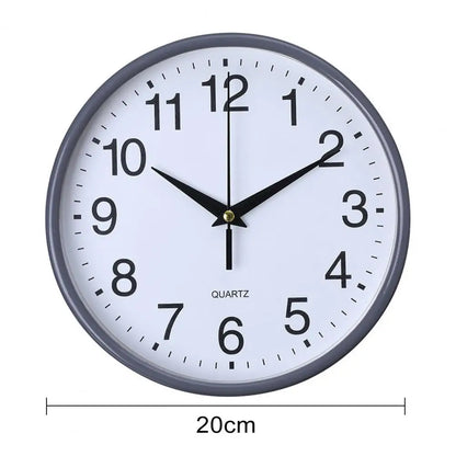 Wall Clock Simple Style High-precision Battery Operated Round Hanging Clock Easy-to-Read Non-Ticking Quartz Clock Wall Decor