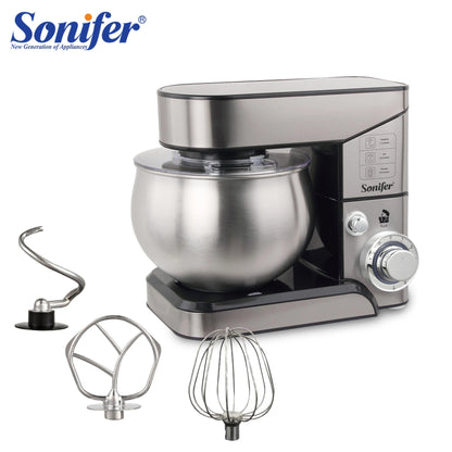 5L Stand Mixer Kitchen Aid Food Blender Cream Whisk Cake Dough Mixers With Bowl Stainless Steel Chef Machine Charm Sonifer