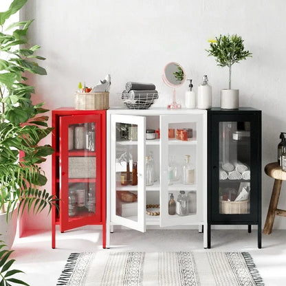 Dining Side Cupboard Wine Cabinet Small Size Narrow Storage Kitchen Living Room Side Wrought Iron Kitchen Sideboard Cabinet