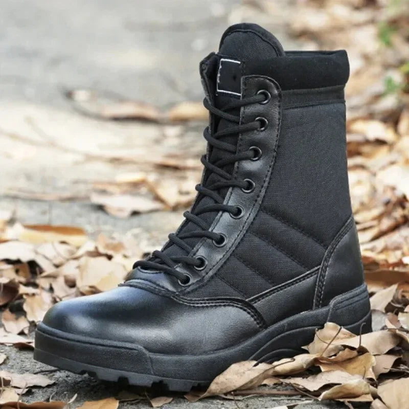 Popular Fashion Men's Boots Winter Outdoor Leather Boots Breathable Combat Boots Plus Size Desert Boots Men's Hiking Shoes