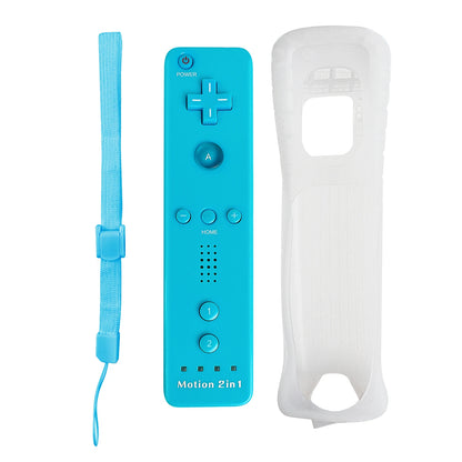 2 in 1 For Nintendo Wii Controller Set Optional Motion Plus Joystick Wireless Remote Gamepad with Silicone Case Video Game