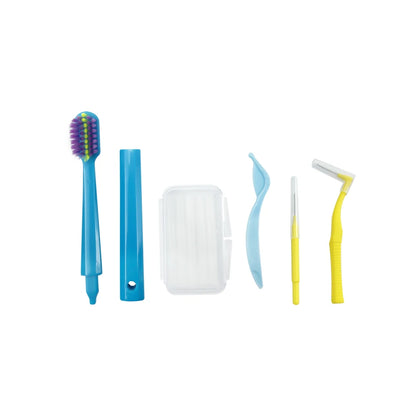 Dental Toothbrush Box Portable Travel Orthodontic Cleaning Set Storage Box Interdental Brush Brush Cover Oral Cleaning Care Kits