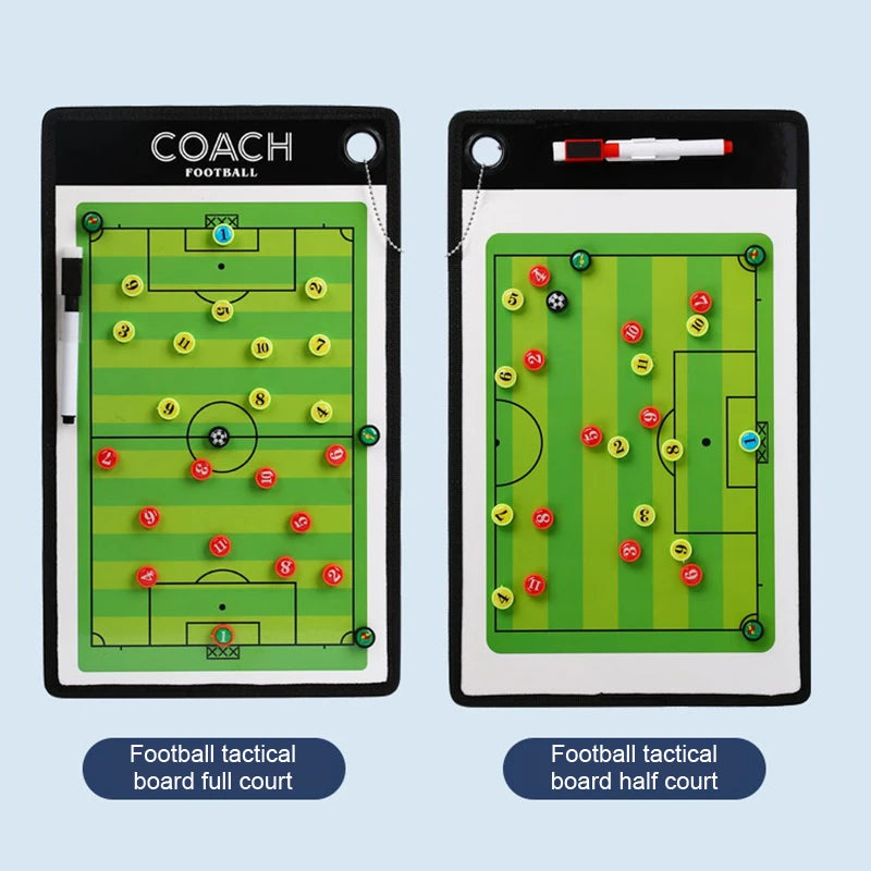 1Set Soccer Ball Tactical Board Magnetic Football Coaching Clipboard Training Match Portable Football Coach Strategy Board