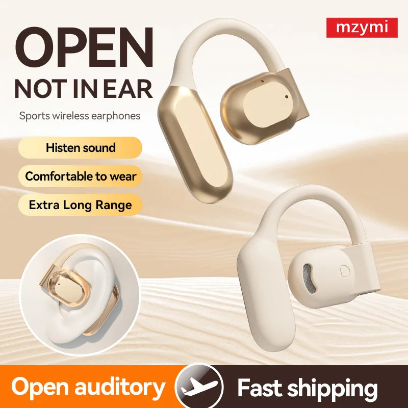 mzymi M62 Wireless Earbuds Hifi Sound Bluetooth 5.3 Headphones Over-Ear Headset Waterproof TWS Earphones With Mic For XIAOMI