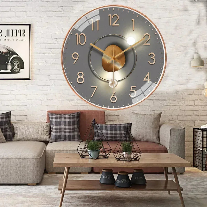 Originality Wall Clock Silent Non-Ticking Battery Operated Wall-mounted Clock Living Room Bedroom Kitchen Office Classroom