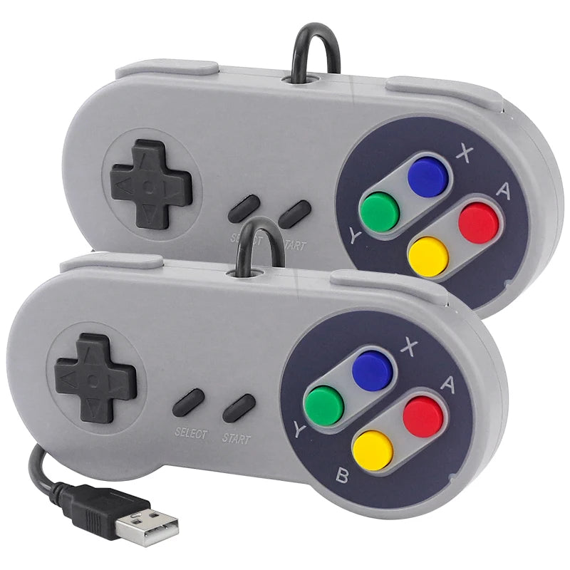 2PCs USB Gamepad Retro Gaming Joystick Wired Controller for Linux SNES Game PC NESPi RetroPie Windows Raspberry Pi 4B 3B+ 3B