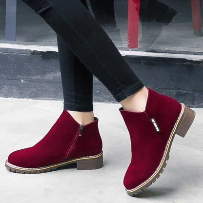 Women Boots 2024 Autumn Winter Boots Female Shoes Brand Ladies Ankle  Heels Shoes Woman Suede Leather Boots