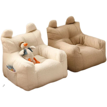 Single Sofa Chair Cartoon Seat Baby Sofa Children Sofa Cute Lazy Bean Bag Environmentally Friendly Thickened Portable Sofa Chair