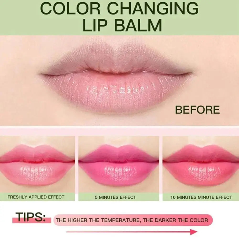 Lip Balm Lipstick Aloe Vera Strawberry Makeup Lip Care Lipstick Color Mood Changing Long Lasting Moisturizing Lipstick Beauty