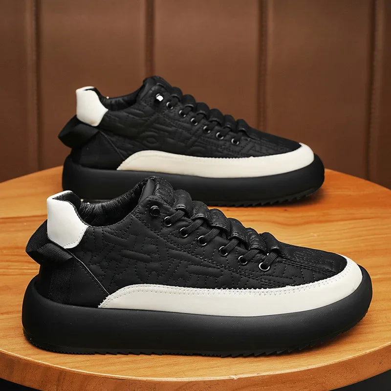 Sneakers Shoes Men Vulcanized Tennis Sports PU Slip-On Mix Color Good Quality Skateboarding Walking Shoes Casual Shoe For Male