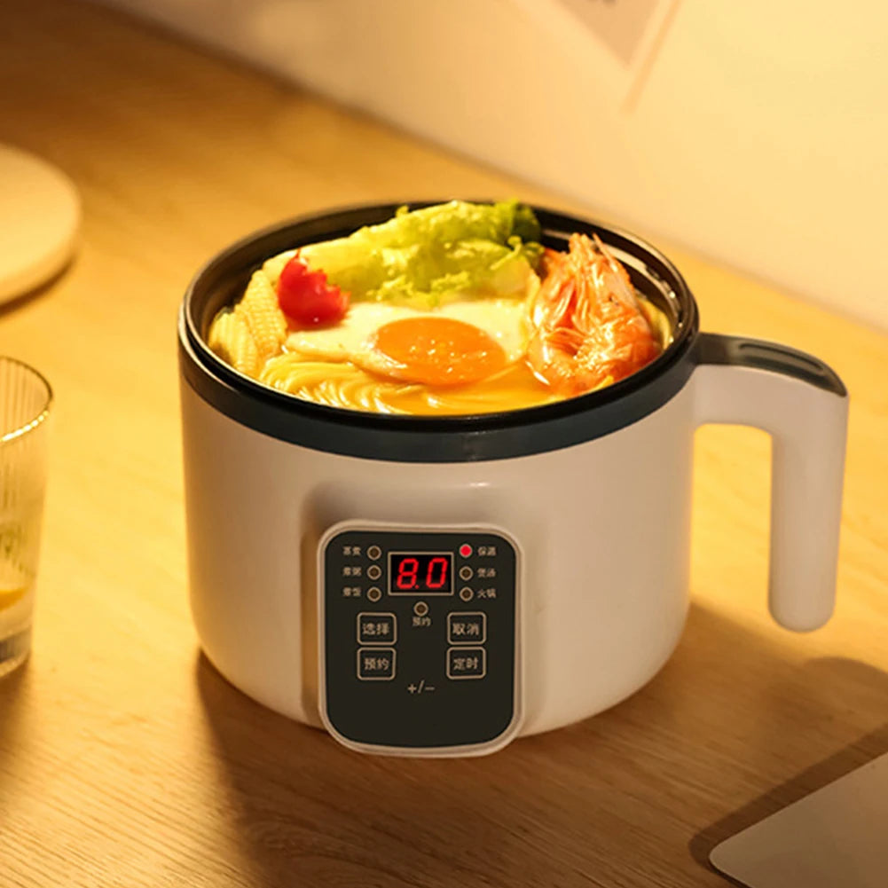 1.7L Mini Electric Cooker Electric Pressure Cooker Hot Pot Multifunctional Cooker Household Home Appliances Kitchen Supplies