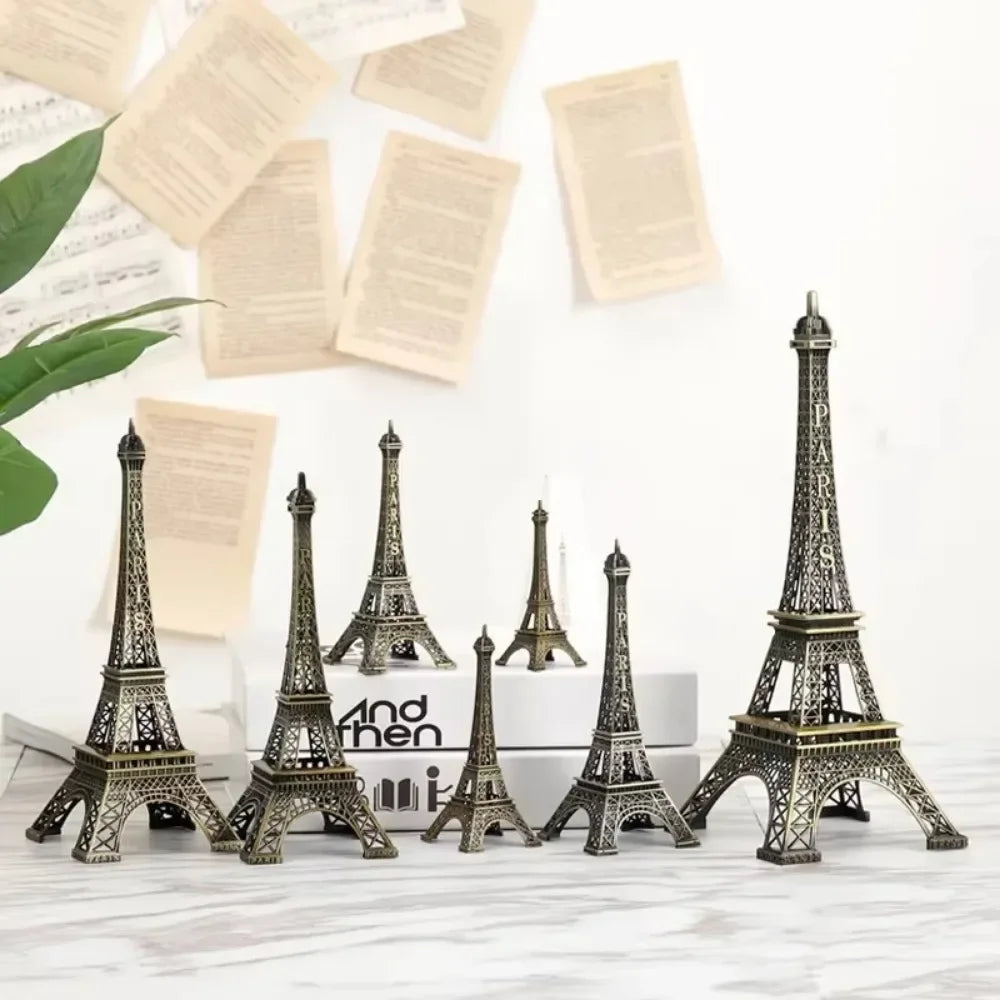 Bronze Paris Eiffel Tower Metal Crafts Home Decoration Accessories Figurine Statue Model Souvenir Home Interior Design 2023 New