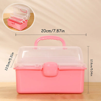 Children's Hair Accessories Storage Box Head Rope Hairpin Card Pen Sundries Stationery Box Cute Girl Jewelry Box