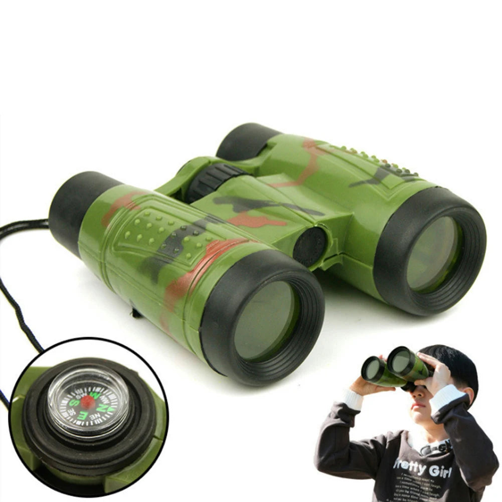 6x30 Binoculars Plastic Colorful Children Telescope with Neck Strap Children Simulation Outdoor Camping Survival Telescope Toys