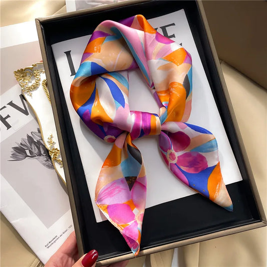 Scarf Women Silk Satin Women Bandana Silk Scarves Scarf for Women Neckerchief  luxury Scarf Foulard Laven Official Store WJ002