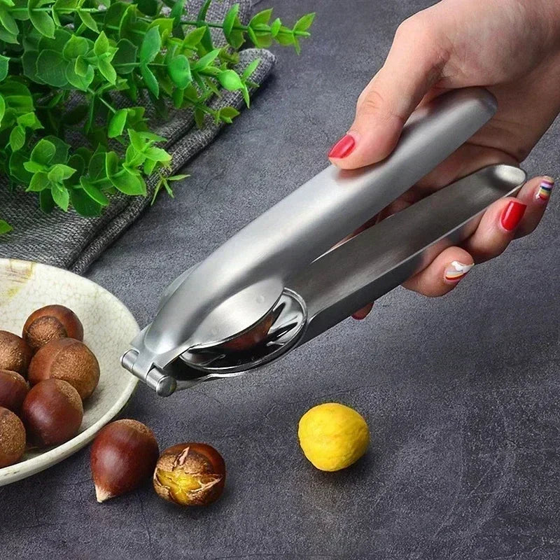 Stainless Steel Chestnut Opening Machine Nut Cracker Sheller Walnut Pliers Chestnut Cutter Opener Kitchen Gadgets Accessories