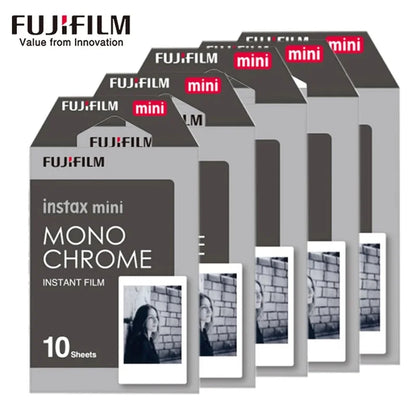 10-100 Sheets Fujifilm Instax Mini 12 Film Mono Monochrome Film For Mini SE 7+ 99 40 Evo 90 Link 2 Printer Instant Photo Camera