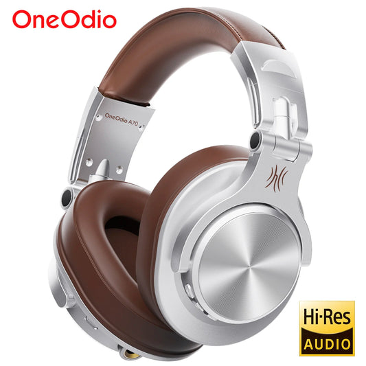 Oneodio A70 Fusion Wired + Wireless Bluetooth 5.2 Headphones For Phone With Mic Over Ear Studio DJ Headphone Recording Headset