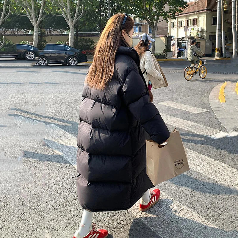 New Winter Women's Large Quilt Cotton Clothes Long Parker Overcoat Female Cold Padded Jacket Female Thickn Warm Down Cotton Coat