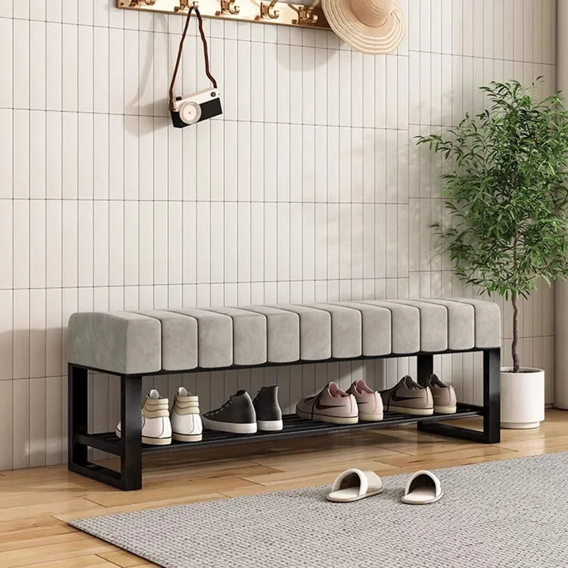 Slim Shelves Shoe Rack Living Room Bench Show Space Saving Shoe Rack Bedroom Nordic Slippers Metal Zapatero Salon Furniture