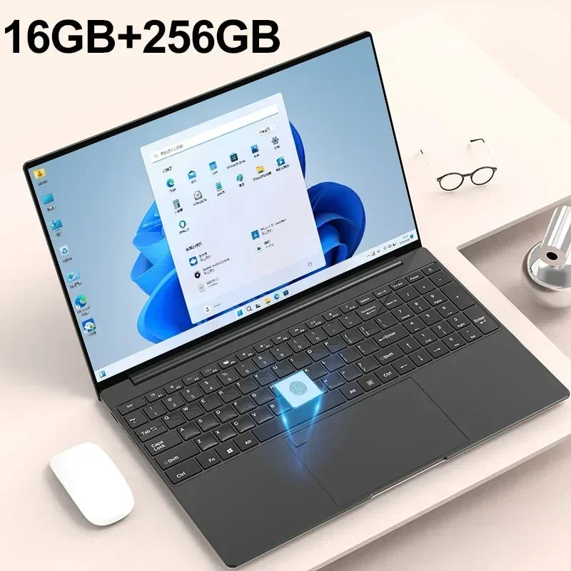 Portable 15.6" Laptop 32GB Ram DDR4 2TB SSD Windows 11 Notebook Pc Gamer Intel N5095 Office Computer with Backlit Fingerprint