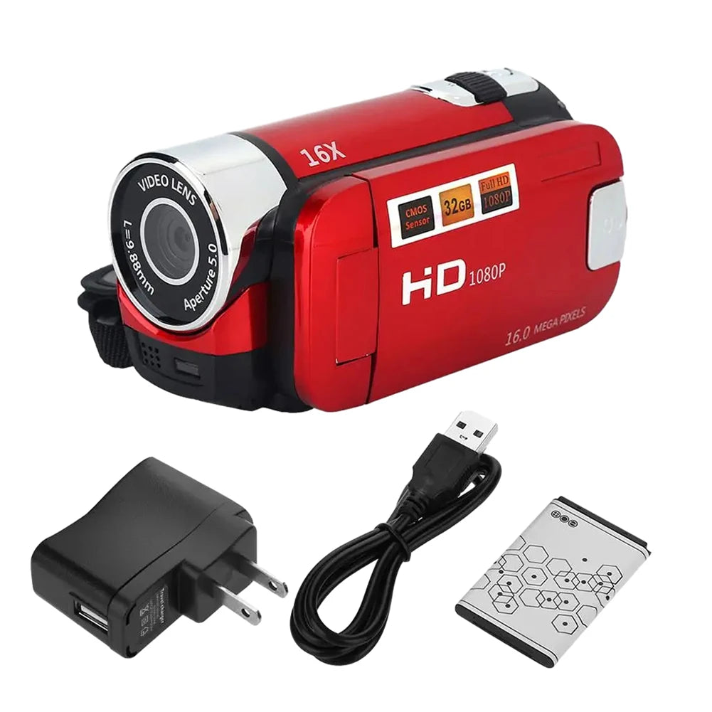 1080P Full Hd 16MP DV Camcorder Digital Video Camera  16M 16x Optical Zoom Camera for Videos Shooting Recording Camera