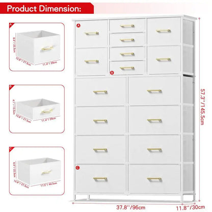 85x30x143cm Living Room Cabinets With 16 Grids Drawer For Bedroom Clothes Shoes Underwear Storage Drawers Home Furniture HWC