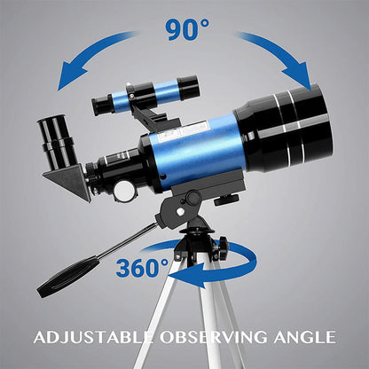 Professional Astronomical Telescope F30070 Monocular 150 Times Zoom HD Night Vision View Moon Star AZM70300 Stargazing