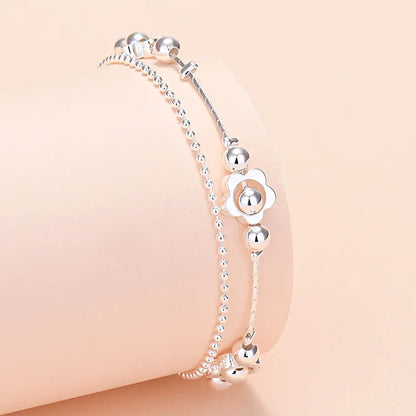 925 Sterling Silver Women Heart Star Chain Bracelet For Women Luxury Jewelry Jewellery Gifts Christmas  GaaBou