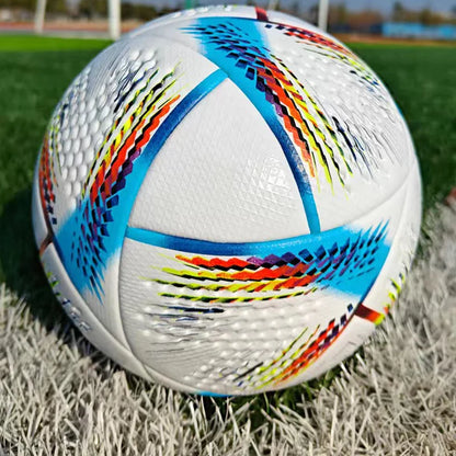 Balón de fútbol profesional para hombres y mujeres, tamaño 5, PU, ​​para adultos, para entrenamiento al aire libre, para equipo de fútbol grueso, 2014