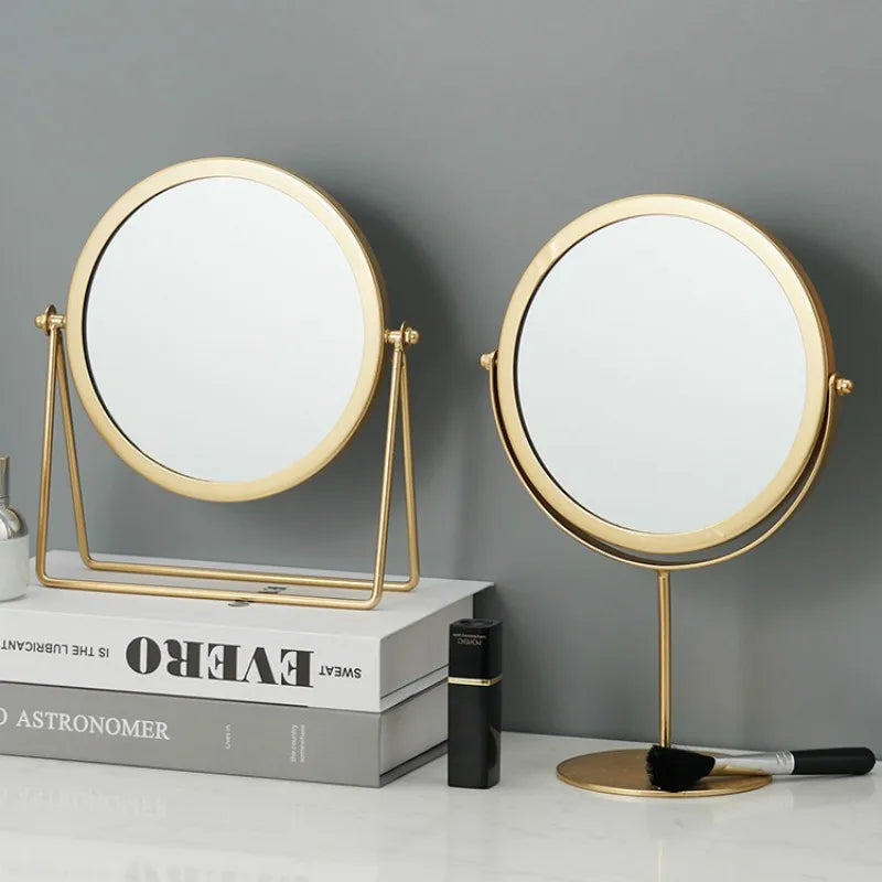 Metal Decorative Mirror Lady Desktop Makeup Crafts Dimensional Home Decor Accessories