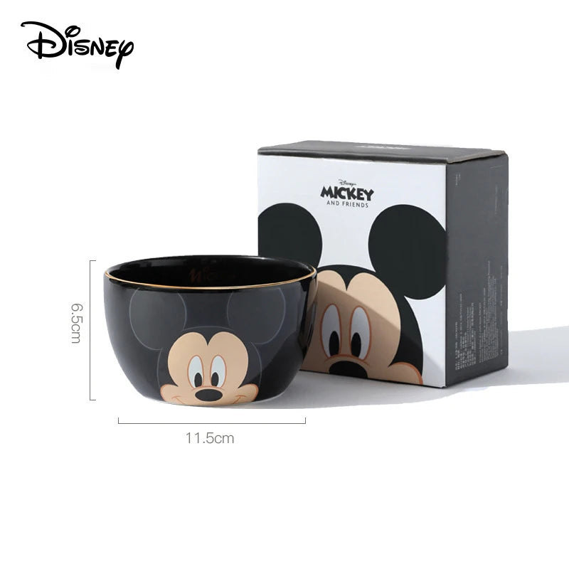 Disney Mickey Minnie Ceramic Rice Bowl Kids Cartoon Donald Dasiy Duck Women Child Kawaii Soup Noodle Rice Bowl Kids Tableware