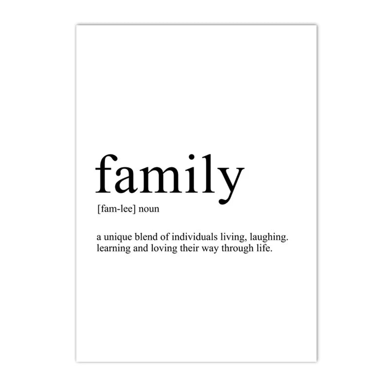 Home Mother Travel Love Family Definition Quotes Wall Art Canvas Painting Nordic Posters And Prints Pictures Living Room Decor