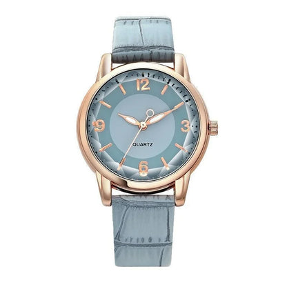 Leather Strap Ladies Watch Polygon Glass Luxury Women clocks Dial Quartz Creative Fashion Quartz Watch