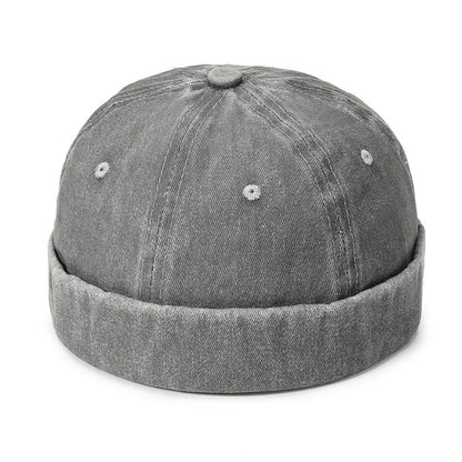 Vintage Men's Summer Cotton Brimless Skullies Cap Street Portable Docker Hats Multipurpose Beanie Hat Hip Hop Hats Japanese INS