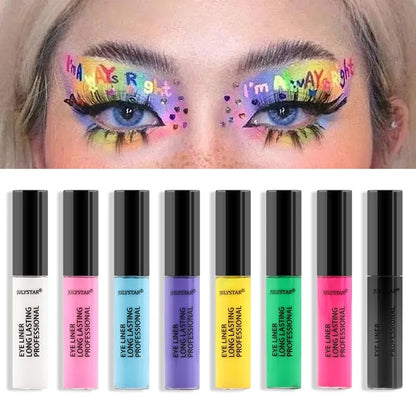 8 Color Eyeliner Liquid Pencil Waterproof Easy To Wear Make Up Matte Eye Liner Blue Pink Green White Black Purple Yellow Eyliner