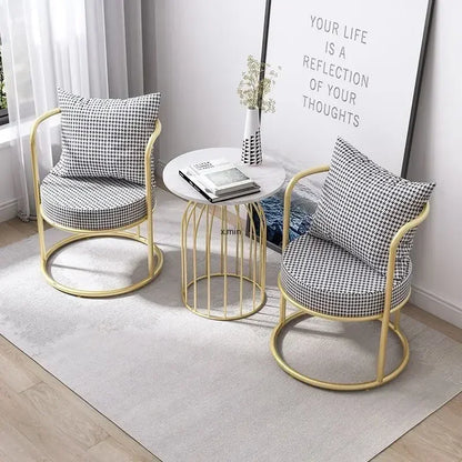 Three-piece Set of Coffee Table Chair Light Luxury Creative One Table Two Chairs Combination Coffee Table