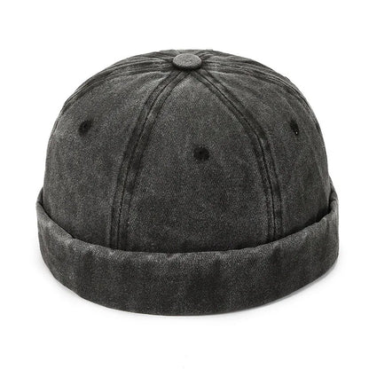 Vintage Men's Summer Cotton Brimless Skullies Cap Street Portable Docker Hats Multipurpose Beanie Hat Hip Hop Hats Japanese INS