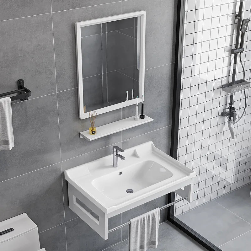 Space aluminum simple bracket basin, small-sized washbasin, bathroom washbasin, balcony, simple washbasin, household use