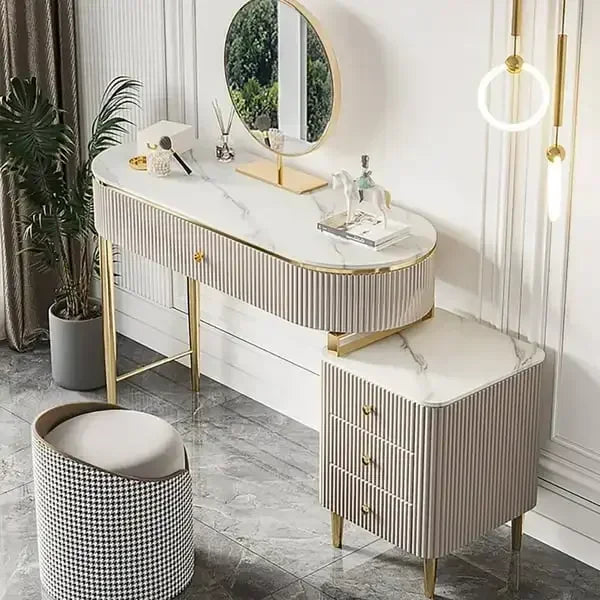 Bedroom Bedroom Vanities Dresser Desk Lights Drawers Modern Makeup Vanity Table Set Dressing Tables With Mirror And Light