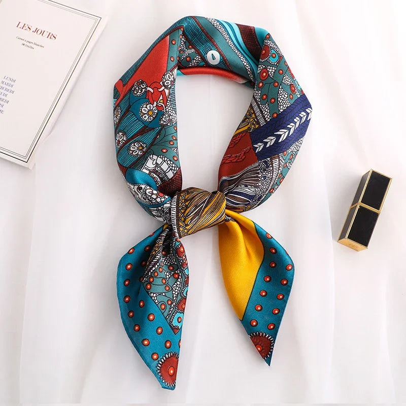 Scarf Women Silk Satin Women Bandana Silk Scarves Scarf for Women Neckerchief  luxury Scarf Foulard Laven Official Store WJ002