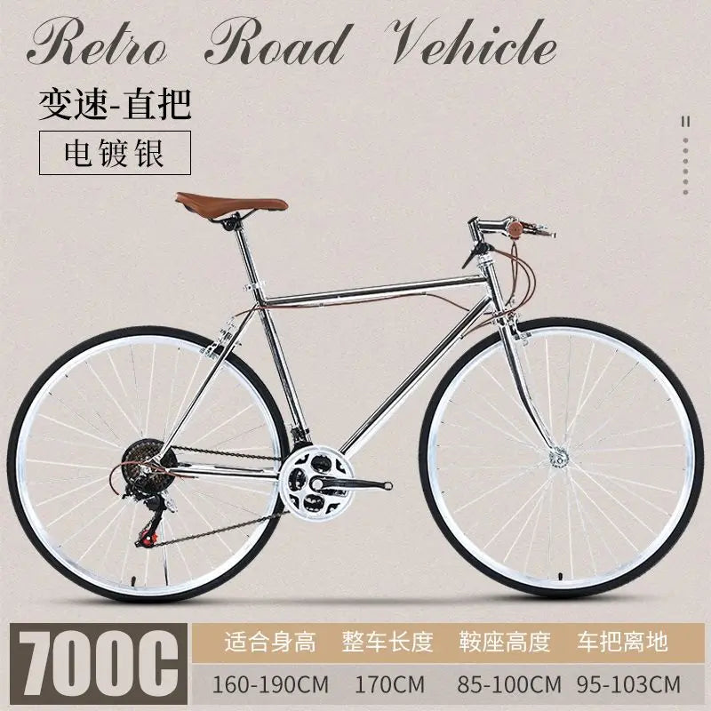 700C Road Bike Professional Vintage 21 Speed Bicycle Down Tube Shifter Alloy Frame Race Cycle Road Bike for Men