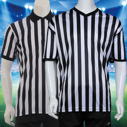 Referee Uniform Professional Men Football Referee Shirt T-shirt Sporting Goods Collared Referee Shirt Soccer Basketball Jerseys