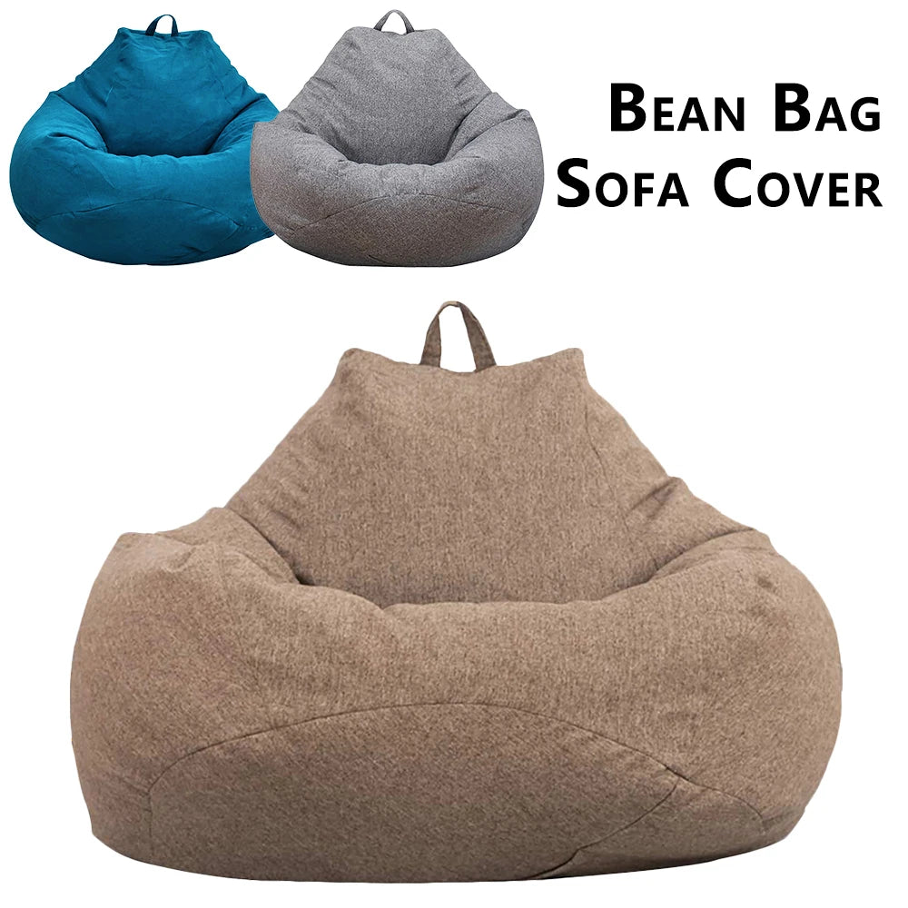 Large Bean Bag Lazy Seat Chair Sofa Cover Couch Soft Fluffy Breathable Adult Child Tatami No padding is included