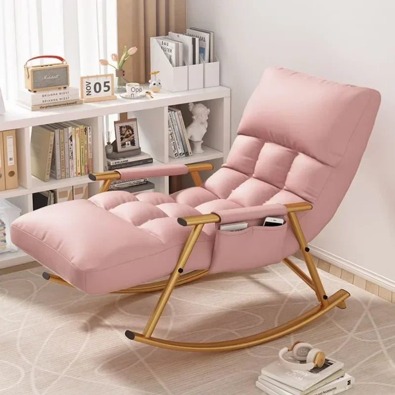 Rocking Chair, Lounge Chair,Leisure and Lazy Sofa, Sleeping Room, Single Person Rocking Chair, Adult Household Adult Balcony