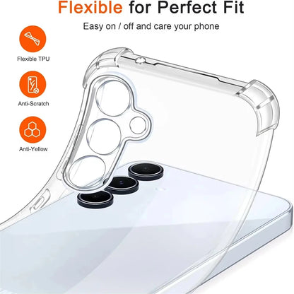 Shockproof Case For Samsung Galaxy A55 A54 5G A15 A35 A25 A34 A14 A24 A33 A53 A13 A32 A73 A52 A51 A12 A16 Clear Phone Cover