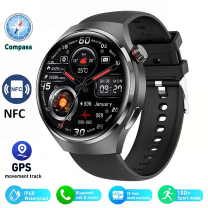 2024 New Smart Watch Heart rate Health Monitor Bluetooth Call NFC GPS Tracker IP68 Waterproof  SmartWatch Men For HUAWEI GT4 Pro